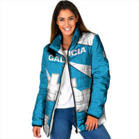 Galicia Flag Padded Jacket Autonomous Community of Spain - Wonder Print Shop
