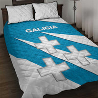 Galicia Flag Quilt Bed Set Autonomous Community of Spain - Wonder Print Shop
