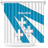 Galicia Flag Shower Curtain Autonomous Community of Spain - Wonder Print Shop