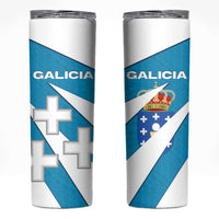 Galicia Flag Skinny Tumbler Autonomous Community of Spain - Wonder Print Shop