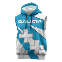 Galicia Flag Sleeveless Hoodie Autonomous Community of Spain - Wonder Print Shop