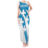 Galicia Flag Tank Maxi Dress Autonomous Community of Spain - Wonder Print Shop