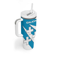 Galicia Flag Tumbler With Handle Autonomous Community of Spain - Wonder Print Shop