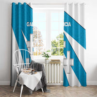 Galicia Flag Window Curtain Autonomous Community of Spain - Wonder Print Shop