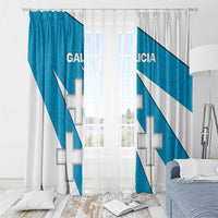 Galicia Flag Window Curtain Autonomous Community of Spain - Wonder Print Shop