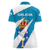 Galicia Flag Women Polo Shirt Autonomous Community of Spain - Wonder Print Shop