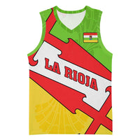 La Rioja Flag Basketball Jersey Autonomous Community of Spain - Wonder Print Shop