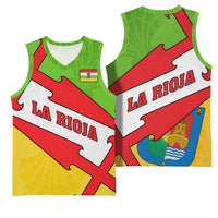 La Rioja Flag Basketball Jersey Autonomous Community of Spain - Wonder Print Shop