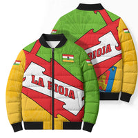 La Rioja Flag Bomber Puffer Jacket Autonomous Community of Spain - Wonder Print Shop