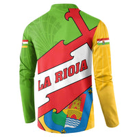 La Rioja Flag Button Sweatshirt Autonomous Community of Spain - Wonder Print Shop