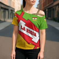 La Rioja Flag Cross Shoulder Shirt Autonomous Community of Spain - Wonder Print Shop