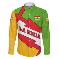 La Rioja Flag Family Matching Off Shoulder Short Dress and Hawaiian Shirt Autonomous Community of Spain - Wonder Print Shop
