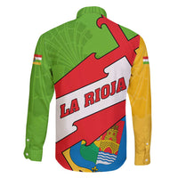 La Rioja Flag Family Matching Off Shoulder Short Dress and Hawaiian Shirt Autonomous Community of Spain - Wonder Print Shop