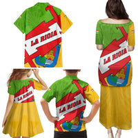 La Rioja Flag Family Matching Puletasi and Hawaiian Shirt Autonomous Community of Spain - Wonder Print Shop
