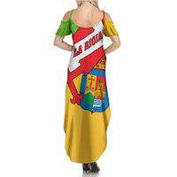 La Rioja Flag Family Matching Summer Maxi Dress and Hawaiian Shirt Autonomous Community of Spain - Wonder Print Shop