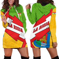 La Rioja Flag Hoodie Dress Autonomous Community of Spain - Wonder Print Shop