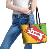 La Rioja Flag Leather Tote Bag Autonomous Community of Spain - Wonder Print Shop