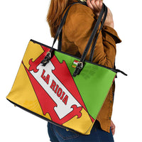 La Rioja Flag Leather Tote Bag Autonomous Community of Spain - Wonder Print Shop