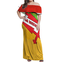 La Rioja Flag Off Shoulder Maxi Dress Autonomous Community of Spain - Wonder Print Shop