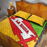 La Rioja Flag Quilt Bed Set Autonomous Community of Spain - Wonder Print Shop