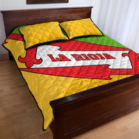 La Rioja Flag Quilt Bed Set Autonomous Community of Spain - Wonder Print Shop