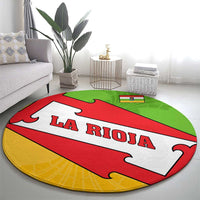 La Rioja Flag Round Carpet Autonomous Community of Spain - Wonder Print Shop