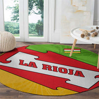 La Rioja Flag Round Carpet Autonomous Community of Spain - Wonder Print Shop