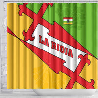 La Rioja Flag Shower Curtain Autonomous Community of Spain - Wonder Print Shop