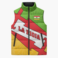 La Rioja Flag Sleeveless Puffer Jacket Autonomous Community of Spain - Wonder Print Shop