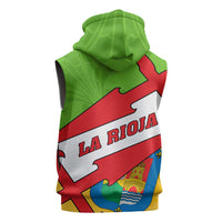 La Rioja Flag Sleeveless Zip Hoodie Autonomous Community of Spain - Wonder Print Shop