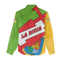 La Rioja Flag Women Casual Shirt Autonomous Community of Spain - Wonder Print Shop