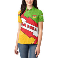 La Rioja Flag Women Polo Shirt Autonomous Community of Spain - Wonder Print Shop