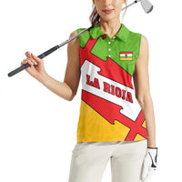La Rioja Flag Women Sleeveless Polo Shirt Autonomous Community of Spain - Wonder Print Shop