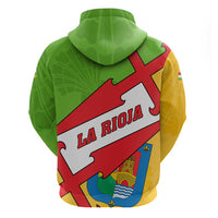 La Rioja Flag Zip Hoodie Autonomous Community of Spain - Wonder Print Shop