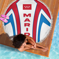 Madrid Flag Beach Blanket Autonomous Community of Spain - Wonder Print Shop