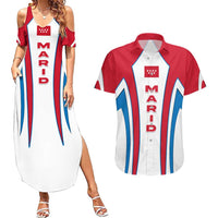 Madrid Flag Couples Matching Summer Maxi Dress and Hawaiian Shirt Autonomous Community of Spain - Wonder Print Shop
