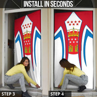 Madrid Flag Door Cover Autonomous Community of Spain - Wonder Print Shop