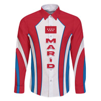 Madrid Flag Family Matching Off The Shoulder Long Sleeve Dress and Hawaiian Shirt Autonomous Community of Spain - Wonder Print Shop