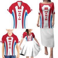 Madrid Flag Family Matching Puletasi and Hawaiian Shirt Autonomous Community of Spain - Wonder Print Shop