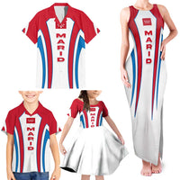 Madrid Flag Family Matching Tank Maxi Dress and Hawaiian Shirt Autonomous Community of Spain - Wonder Print Shop