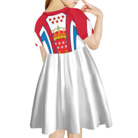 Madrid Flag Kid Short Sleeve Dress Autonomous Community of Spain - Wonder Print Shop