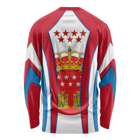 Madrid Flag Long Sleeve Shirt Autonomous Community of Spain - Wonder Print Shop