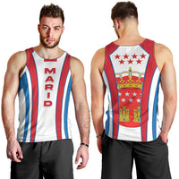 Madrid Flag Men Tank Top Autonomous Community of Spain - Wonder Print Shop