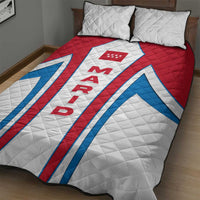 Madrid Flag Quilt Bed Set Autonomous Community of Spain - Wonder Print Shop
