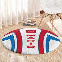 Madrid Flag Round Carpet Autonomous Community of Spain - Wonder Print Shop