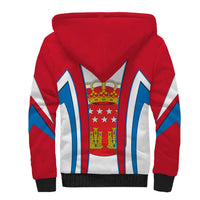 Madrid Flag Sherpa Hoodie Autonomous Community of Spain - Wonder Print Shop
