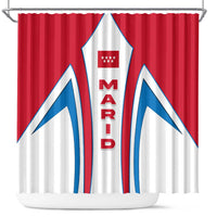 Madrid Flag Shower Curtain Autonomous Community of Spain - Wonder Print Shop