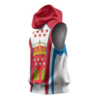 Madrid Flag Sleeveless Hoodie Autonomous Community of Spain - Wonder Print Shop
