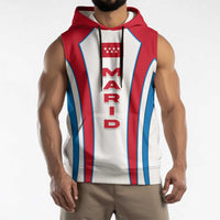 Madrid Flag Sleeveless Hoodie Autonomous Community of Spain - Wonder Print Shop