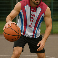 Madrid Flag Sleeveless Hoodie Autonomous Community of Spain - Wonder Print Shop